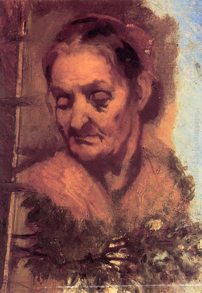 Portrait of an Old Woman painting - Jean-Baptiste Carpeaux Portrait of an Old Woman art painting